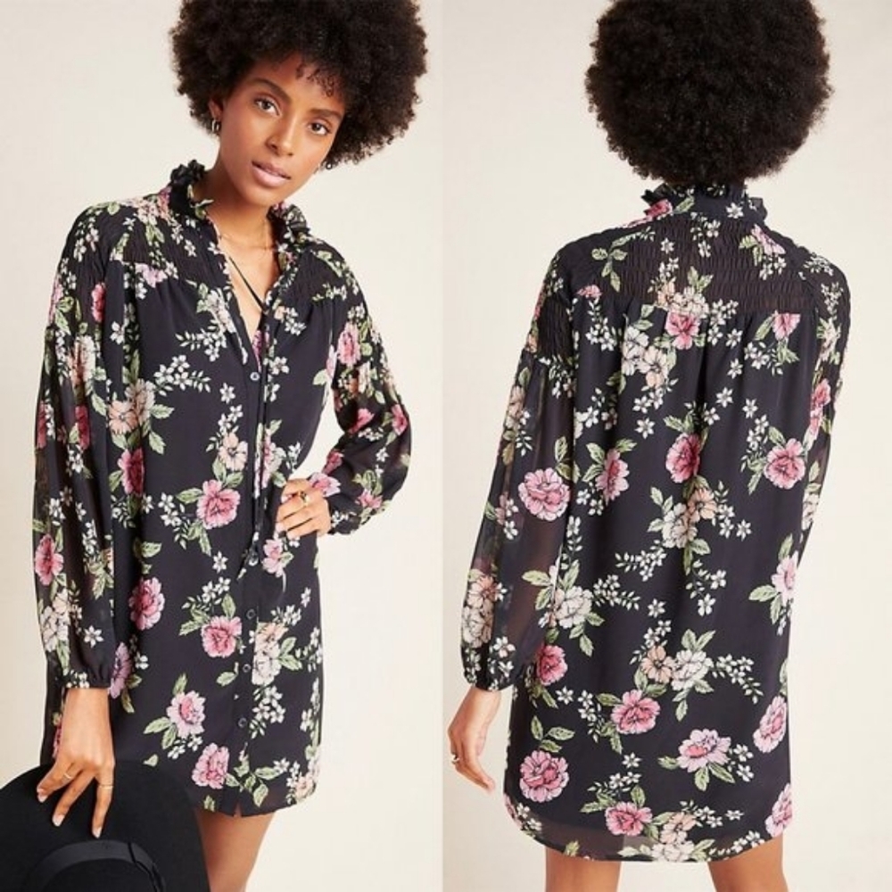 Anthropologie Yumikim "Astoria" floral smock dress
